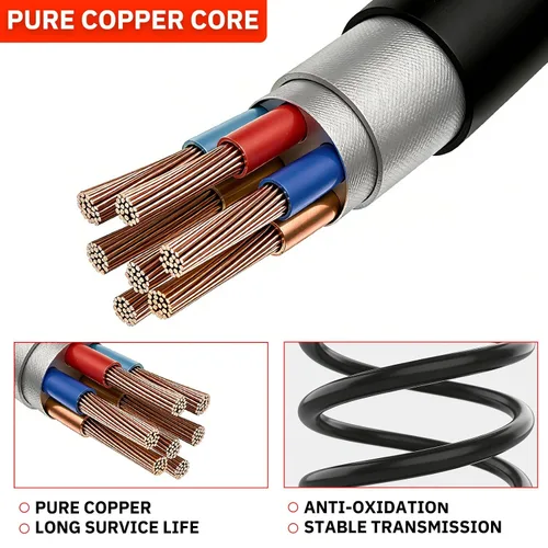 Vista 6 de Cable divisor RCA, 3 RCA macho macho a 6 RCA hembra Divisor de enchufe Audio Video Av Cable adaptador de video compuesto adaptador adaptador