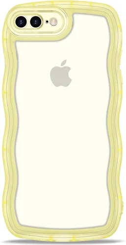 Vista 28 de Anuck Funda para iPhone 13 Pro con borde ondulado, diseño trasero transparente, agarre antideslizante, forma de marco rizado ondulado, a prueba