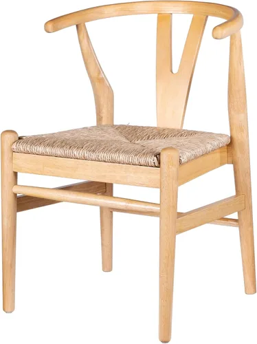 Vista 6 de Boraam Sillas de comedor Wishbone - Juego de 2 - Acabado natural
