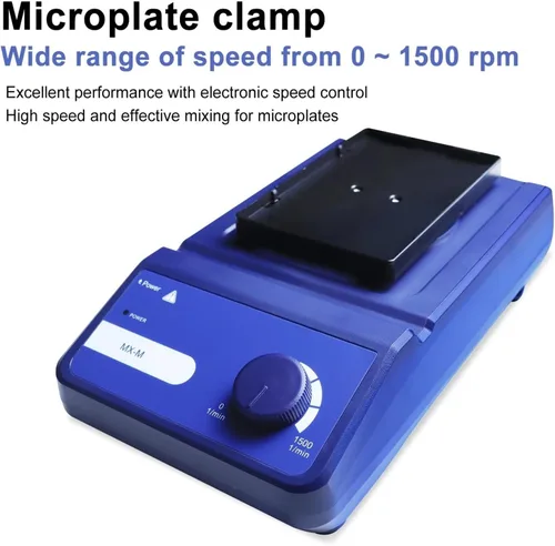 Vista 3 de Agitador magnético MX-M 96Well Mezclador de placa de velocidad ajustable Agitador de microplacas Equipo de laboratorio Agitador de mezcla 0-1500 RPM