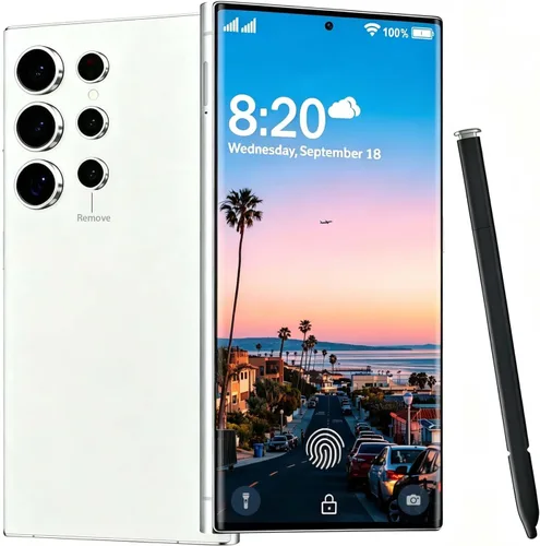 Vista 11 de Teléfonos C24 Ultra Desbloqueados Android 14 Smartphone 8GB+256GB (color anaranjado (Orange Color)
