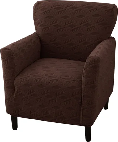 Vista 14 de LiveGo Fundas elásticas para sillón de banquete, funda de jacquard suave con brazos, fundas para sillón, protector de muebles, lavable a máquina