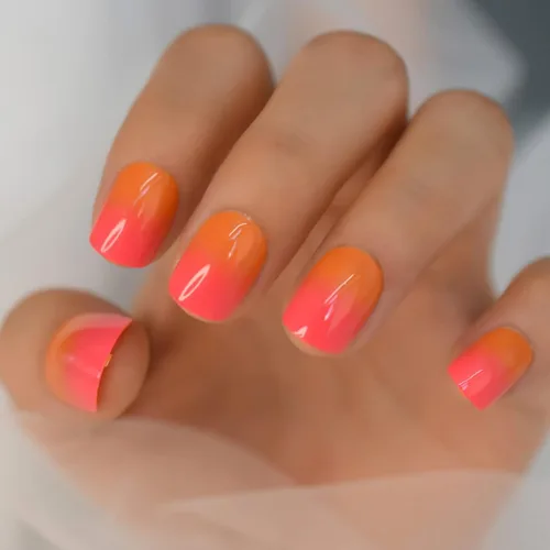 Vista 12 de Gelnails - Uñas postizas cortas a presión con punta francesa blanca, 30 Almendra francesa blanca