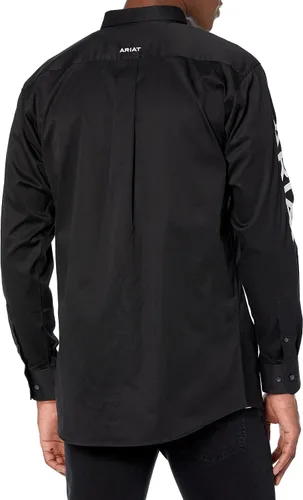 Vista 2 de Camisa ajustada de sarga con logotipo del