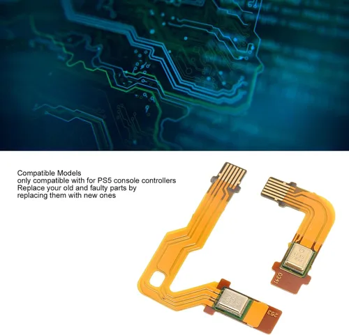 Vista 3 de Cable flexible de micrófono para PS5, mango de repuesto de cable de cinta de micrófono interno, cable de conector L R para controlador PS5