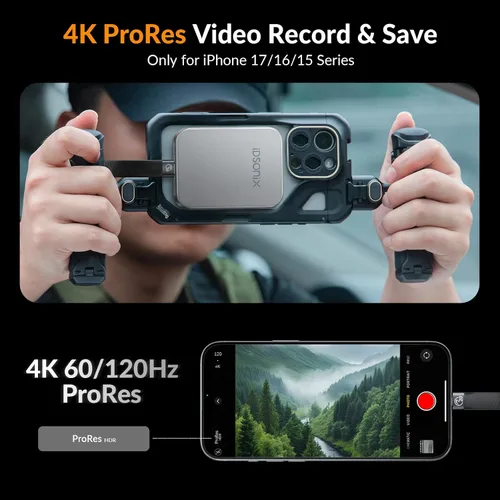 Vista 6 de iDsonix SSD externo magnético de 512 GB, hasta 2000 MB/s, unidad externa de estado sólido con USB C 3.2 Gen 2, 4K ProRes HDR Record and Store, SSD