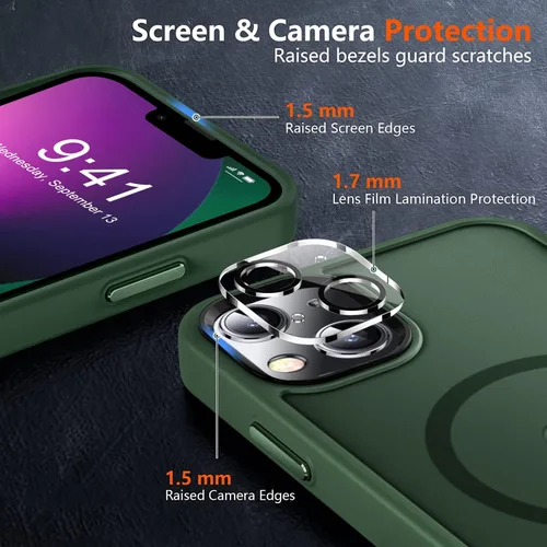 Vista 640 de MOCCA - Funda magnética resistente para iPhone XR de 6.1 pulgadas, compatible con MagSafe, funda con protección contra caídas de grado militar