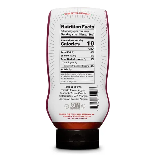 Vista 2 de True Made Foods, Exprimidor de salsa de tomate vegetal sin azúcar añadido, 17 onzas