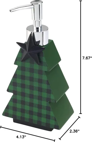 Vista 4 de Avanti Linens - Dispensador de loción, accesorios de resina para encimera, decoraciones navideñas (Colección Tis The Season)
