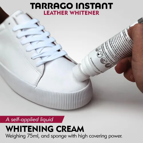 Vista 2 de Tarrago Super White - Limpiador instantáneo para zapatos con punta aplicadora para cuero, 2.5 fl oz