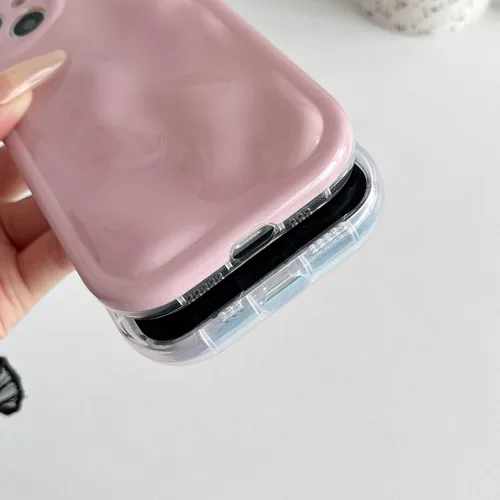 Vista 6 de Caseative Funda para iPhone 13, color negro Suavidad de la galjanoplastia de cromo del patrón de la burbuja del meteorito de la onda