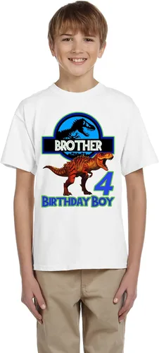 Vista 3 de Personalized Birthday Shirts. Family Matching Shirts. Add Any Name and Age. White
