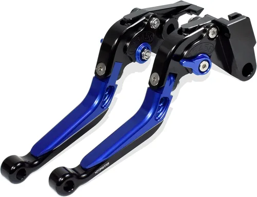 Vista 15 de Palanca de freno plegable retráctil Palanca de embrague para Yamaha Fazer FZ-1 FZ-8 FZ-6 FZ-6R FZS600, aleación de aluminio CNC fabricada (negro)