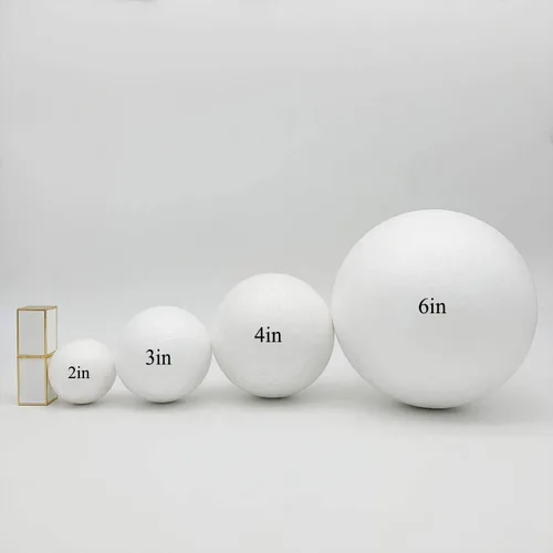 Vista 2 de Crafjie 2 bolas de espuma para manualidades de 6 pulgadas, bolas de espuma suaves para manualidades, bolas de espuma de poliestireno redondas