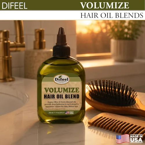 Vista 3 de Difeel 99% Natural Hair Care Solutions Volumize Hair Oil 7.1 oz (paquete de 4)