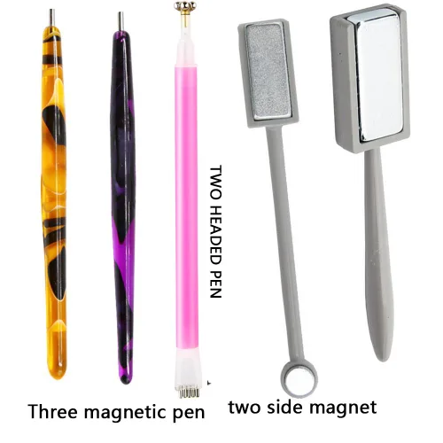 Vista 2 de 3D Nail Art Cat Eye Gel Magnet Stick Manicura Magnética Pen Herramientas 5 Unids