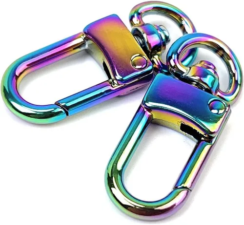 Vista 11 de 10 clips giratorios resistentes de oro antiguo, pequeños cierres de pinza de langosta para puerta de empuje, ganchos a presión, estilo arco