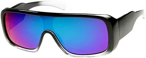 Vista 2 de zeroUV Rectangle Mono Flash Mirror Shield Lens Action Sports Sunglasses