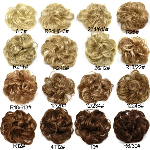 Vista 6 de Extensiones de cabello sintético para mujeres y niñas (1# negro azabache)