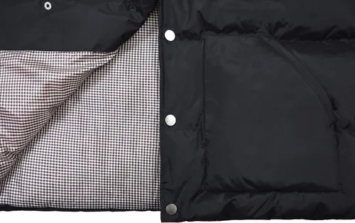 Vista 2 de Victory Outfitters - Chaleco acolchado frontal para hombre con forro estampado a cuadros