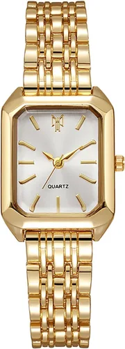 Vista 12 de BESTKANG Relojes para mujer, relojes de pulsera de acero con correa de acero, reloj de pulsera de cuarzo cuadrado simple de moda casual