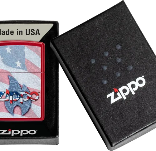 Vista 71 de Zippo encendedores con la bandera de EE. UU.
