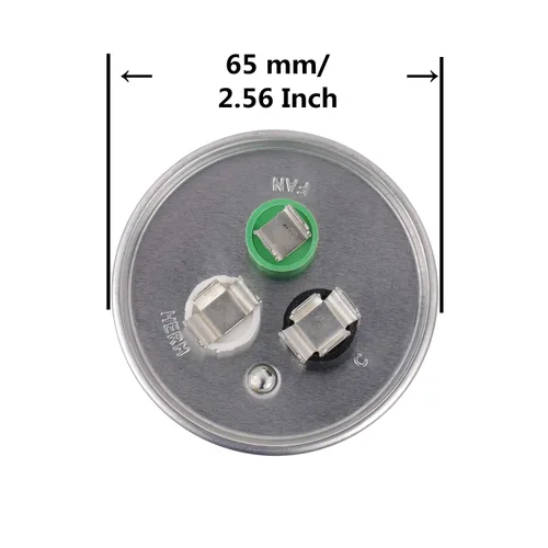 Vista 2 de BOJACK 40+7.5 uF 40/7.5 MFD ±6% 370V/440V CBB65 Condensador de arranque circular de doble ejecución para funcionamiento del motor de CA o arranque
