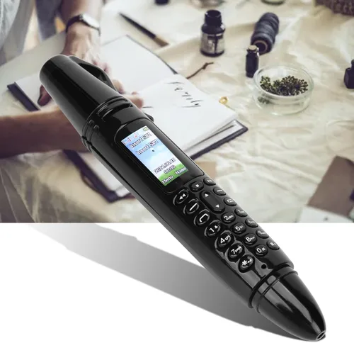 Vista 5 de Mini teléfono celular con cámara, linterna, FM, Bluetooth - Dual SIM, bolígrafo
