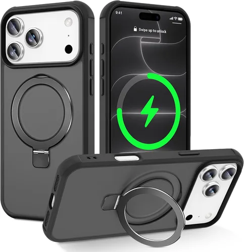 Vista 88 de CHAOFEnG Funda compatible con iPhone 11 Pro Max con soporte, color negro Fundas delgadas de grado militar para iPhone 11 Pro Max con soporte