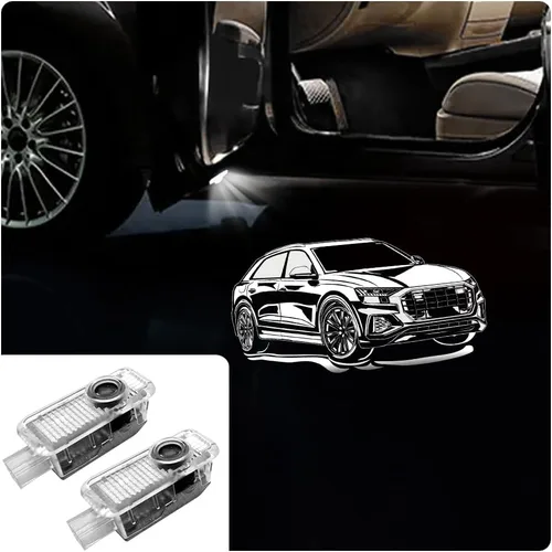Vista 14 de 2 luces de logotipo HD para puerta de automóvil, proyector LED, luz de sombra de puerta, luz de bienvenida, emblema láser, logotipo, luces de charco