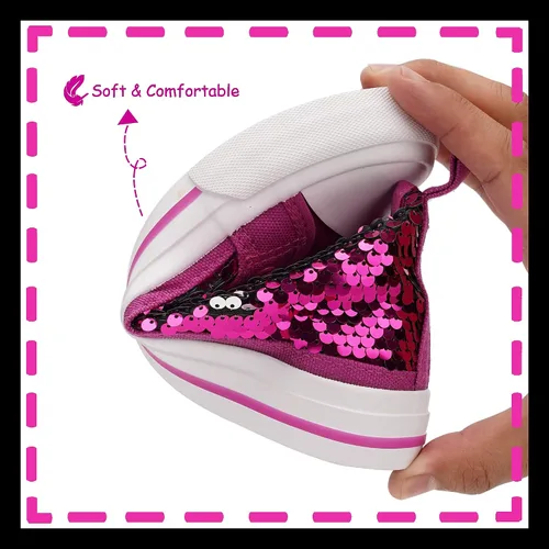 Vista 6 de Toandon Zapatillas de lona casuales de moda adorables para niños