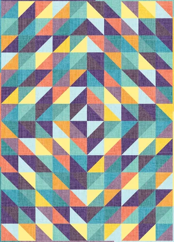 Vista 10 de Kit de costura triangular para principiantes El kit contiene 12 cuartos gruesos de tela 100% algodón, hace una colcha de 40.5 x 56.5 pulgadas