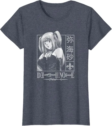 Vista 12 de Death Note Camiseta de anime Misa Kanji Frame Negro