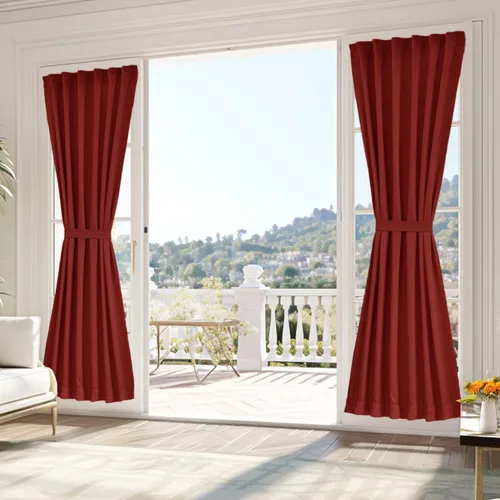 Vista 68 de Vatge Cortinas laterales autoadhesivas para puertas de cristal, sin taladro, extraíble, panel de filtrado de luz, 1 panel, 12 pulgadas de ancho x 60