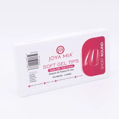 Vista 2 de Kit de puntas de uñas de gel suave de cobertura completa para extensiones de uñas de remojo, 550 piezas de puntas de uñas postizas de PMMA