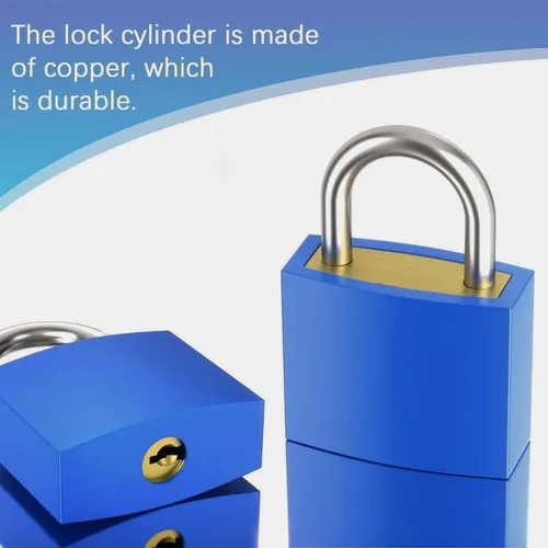 Vista 4 de 5 cerraduras de maleta con llaves, candado pequeño con llave, candados para equipaje, mini candado con llave para bolsas de viaje, casillero