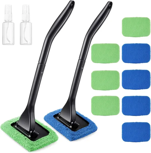 Vista 11 de Frienda Juego de 2 Herramientas Limpiadoras de Parabrisas para Interior del Coche, Varilla Limpiadora de Parabrisas Interior del Auto, Limpiador