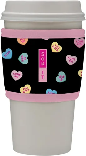 Vista 60 de Sok It HotSok Coffee & Tea - Funda de neopreno con aislamiento reutilizable (floral abstracto)