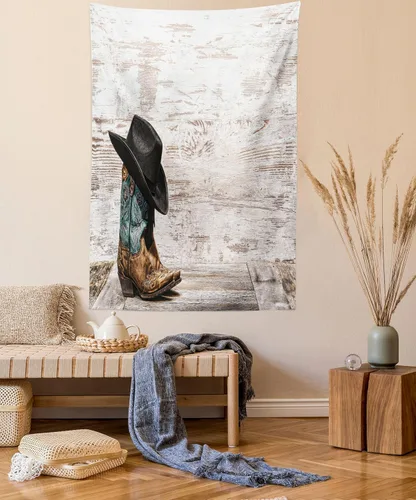 Vista 44 de Ambesonne Tapiz de hongos, atmósfera psicodélica, escena astral estrellada con motivos orientales trippy, decoración de tela para colgar en la pared