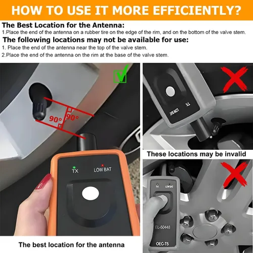 Vista 3 de EL-50448 Herramienta de reaprendizaje TPMS para automóvil, herramienta de activación del sensor de presión de neumáticos OEC-T5, accesorios