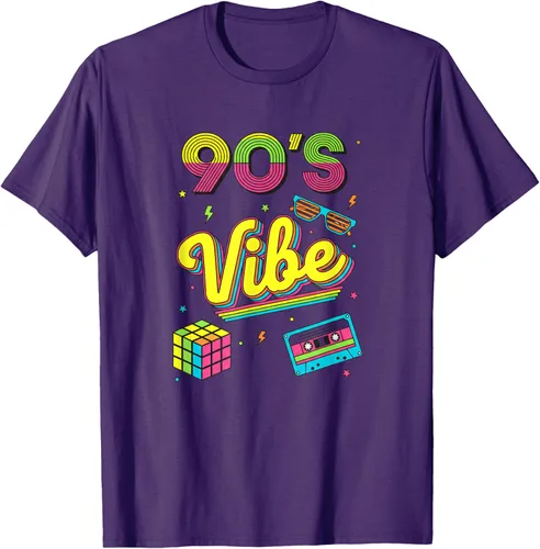 Vista 94 de 90s Nostalgia Retro Apparel - 90'S Vibe Retro T-Shirt Negro