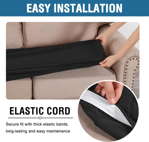 Vista 5 de H.VERSAILTEX Fundas de Cojín de Asiento Individuales Super Elásticas Fundas de Sofá Fundas de Cojín de Sofá Fundas Deslizables Juegos Tela de Sarga