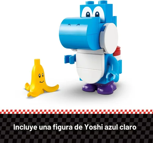 Vista 5 de LEGO Super Mario: Bicicleta de Yoshi del Mario Kart - Juego de Construcción de Juguetes para Niños, Niños y Niñas, Edades 7+ - Juguete del Mario