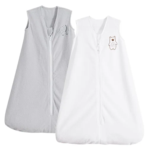 Vista 14 de PHF Saco de dormir cálido de microforro polar para bebé de 0 a 6 meses, manta suave para bebé, sacos de dormir con cremallera de 2 vías, paquete