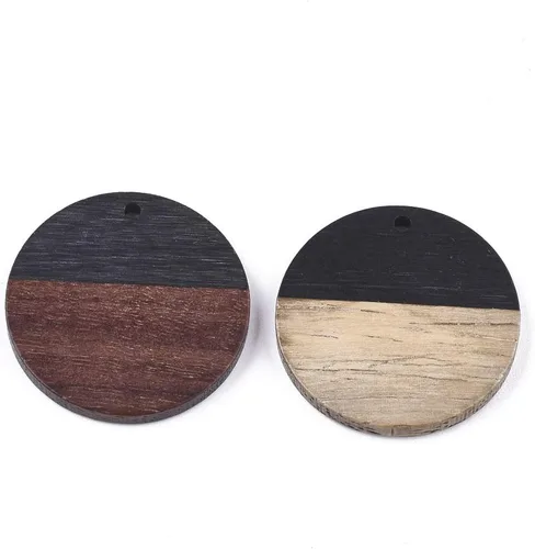 Vista 3 de Mega Pet Colgante de resina y madera de nogal para hacer joyas de bricolaje