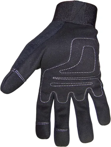 Vista 2 de Youngstown Glove Mechanics Plus - Guantes de trabajo mecánico para hombre, ligeros, pantalla táctil, lavables a máquina, color azul, talla S