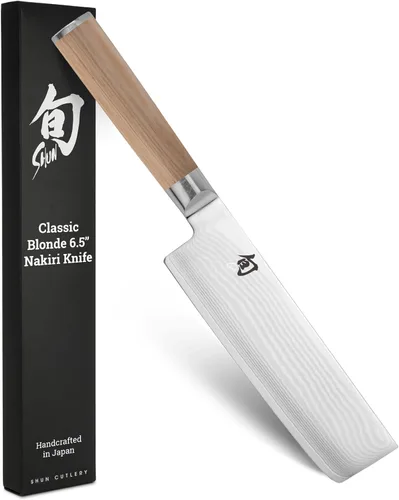 Vista 8 de Shun Classic Cuchillo Nakiri de acero inoxidable de 6 1/2 pulgadas