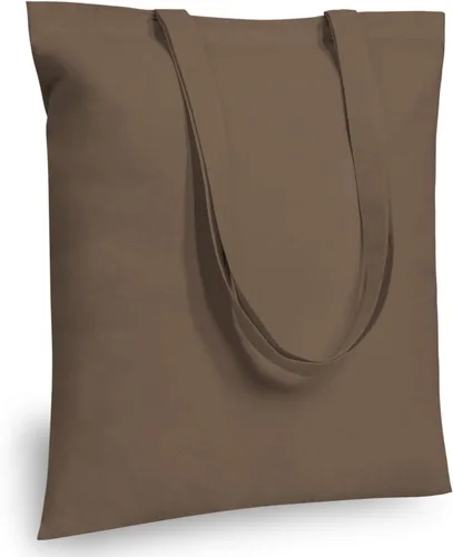 Vista 9 de TOPDesign Paquete de 10 bolsas de mano económicas de algodón de 11.8"x13", bolsas de tela ligeras y pequeñas reutilizables para compras de Beige