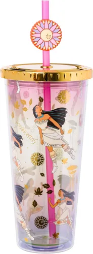 Vista 8 de Silver Buffalo Disney Una Loca Aventura de Goofy con Goofy, Max Goof, Roxanne y Bobby Zimuruski - Vaso de plástico para bebidas frías con tapa
