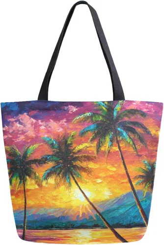 Vista 33 de Chic Funny Cute Pattern Big Handle Extra Large Shoulder Tote Bag for Beach Travel Weekender Gym Grocery Shopping